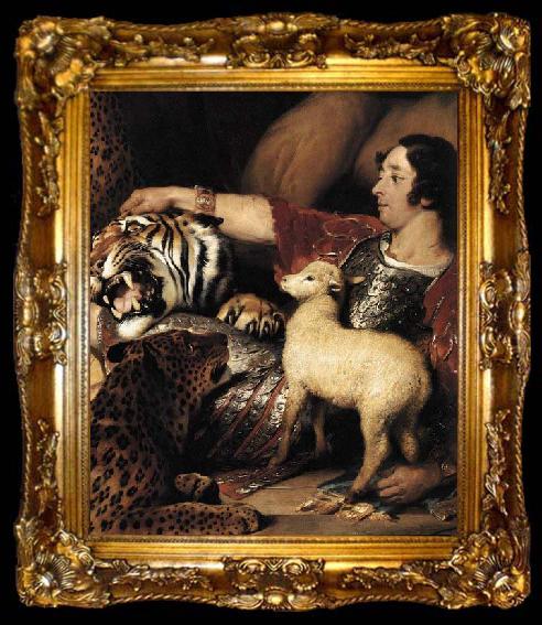 framed  Sir Edwin Landseer Isaac van Amburgh and his Animals, ta009-2